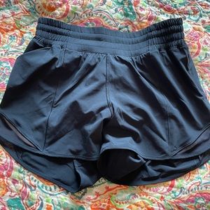 Lululemon navy blue hotty hot shorts 4 Tall